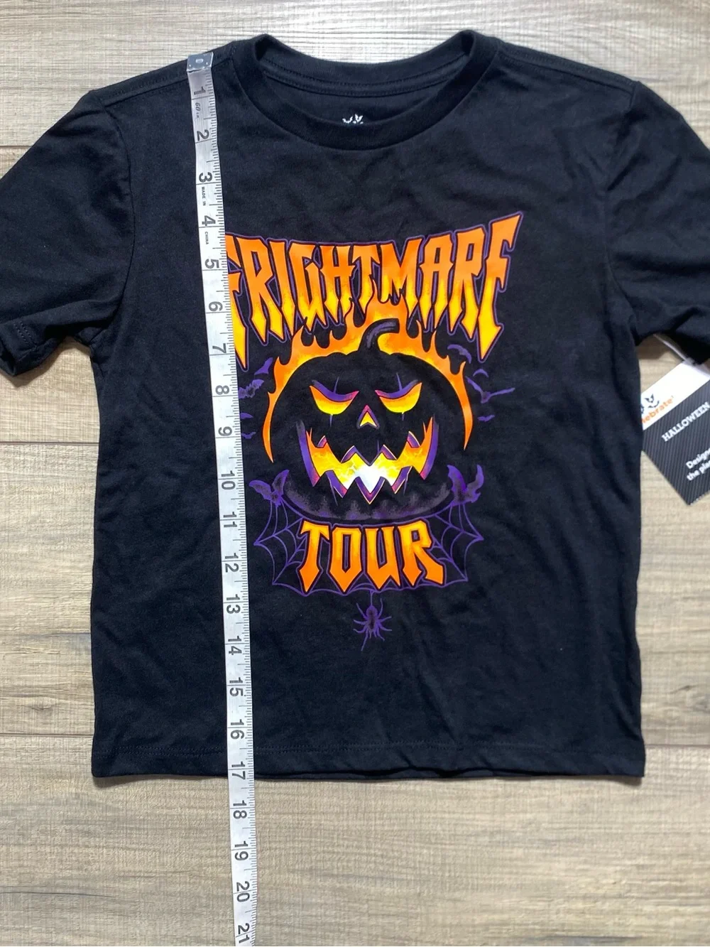 Way To Celebrate Unisex Halloween Frightmare Tour Short Sleeve T-Shirt XS Black